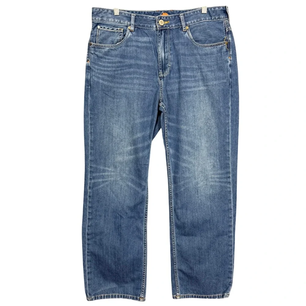 Tommy‎ Bahama Jeans Mens 36x30 Blue Standard Fit Medium Wash Cotton Tencel Blend